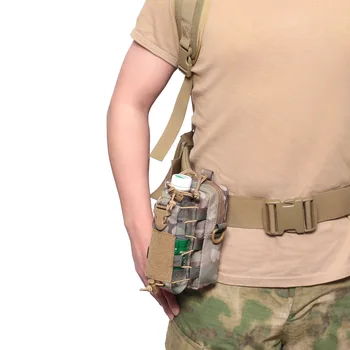 Туристическа бутилка за вода, чанта за мобилен телефон, чанта Molle, тактическа военна поясная чанта, богат на функции поясная чанта през рамо