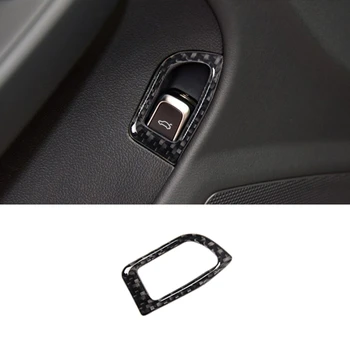 Углепластиковая Вътрешна Врата, Бутон за Включване на Багажника Рамка Декоративна Накладки За Audi A4 B8 2009-2016 LHD Автомобилен Стайлинг