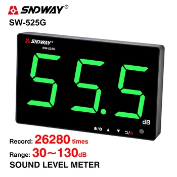Уред за измерване на шума SNDWAY, м db 30 ~ 130дБ, мини аудио, Измерване на нивото на звука, децибеловый монитор