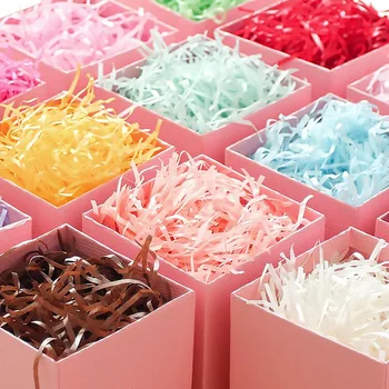 Цветна нарязания на хартиен пълнител от гофрирана хартия Подарък Кутия Кутии за Опаковка на шоколади 