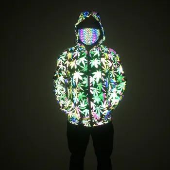 Цветни Светлоотразителни Якета Мъжки Отразяват Светлината Тренировъчни Палто Techwear Harajuku, Дрехи За Нощни Рънове, Chaquetas Hombre