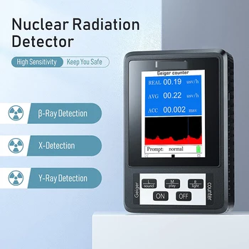 Цифров Преносим Феллат-дозиметър високо-чувствителен точност бета-гама-рентгенов детектор на ядрени лъчения на Монитора е LCD екран