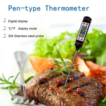 Цифров термометър за месо, приготвяне на Храна, всекидневна с кухненски сонда за барбекю, Вода, Мляко, Масло, Течна готварска печка, цифров датчик за температура, измервателният термодвойка
