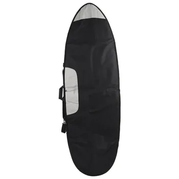 Чанта за съхранение на дъски за сърф с цип и пагон за шортборда и лонгборда черна (6.0)