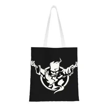 Чанти-тоут с логото на музикалния фестивал Kawaii Thunderdome, преработващи хардкор техно и габбер, холщовая пазарска чанта през рамо