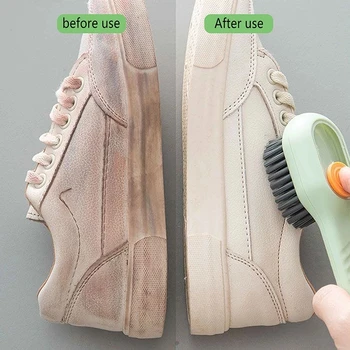 Четка за обувки с автоматично източване на течности дълбоко почистване, мека четина, домакински четка за пране на дрехи за ежедневна употреба