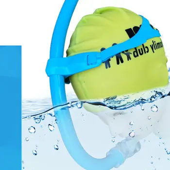 Шнорхел за плуване с централно затваряне с удобен мундштуком, регулируема лента за глава